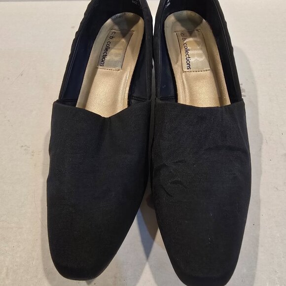 Women's Black Slip-on Dress Shoe CB Collections Emily size 8 1.5" heel - Picture 3 of 12